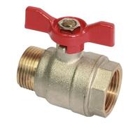 SOMATHERM Vanne a sphere ACS - Mâle Femelle 3/8 - Poignée Papillon - Passage intégral