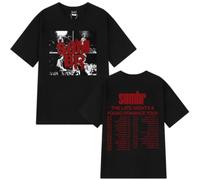Sombr Late Nights & Young Romance Tour Tee Unisexe Blanc Recto Verso-Black||3X_l