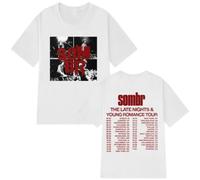 Sombr Late Nights & Young Romance Tour Tee Unisexe Blanc Recto Verso-White||x_s