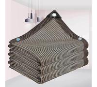 Sombra Nappe d'ombrage de jardin, filet d'ombrage Espacement des trous 1 m avec œillets, bâche en maille isolante thermique pour serres, cours et plantes à fleurs, marron, 4 x 7 m