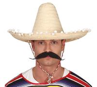 SOMBRERO CHAPEAU DE PAILLE MEXICAIN 45CM NATURE