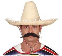 sombrero chapeau de paille mexicain 45cm nature - guirca 13638 Gris G