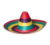 sombrero chapeau paille mexique 49cm multicolore - boland 95460 Multicolore G