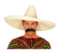 Sombrero de fête blanc en paille Fiestas Guirca - Accessoire mixte pour adulte