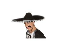 Sombrero mexicain pompons blanc - Déguisements et fêtes Noir G