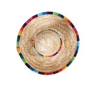 Sombrero réglable pour animal de compagnie - Chapeau de paille mexicain, casquette de fête costumée | Chapeau de fête décoratif léger, mentonnière élastique au design festif, idéal pour les fêtes d'an