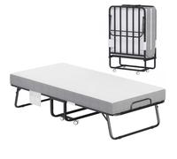 Somdot Lit pliant de 190 x 78,5 cm avec matelas et housse de rangement, lit d'appoint, lits jumeaux, lits pliants portables avec matelas en mousse à mémoire de forme, taille de lit bébé, lit d'appoint