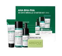 SOME BY MI Kit de démarrage AHA BHA PHA 30 jours - Toner 1,01 oz, sérum 0,33 oz, crème 0,7 oz, barre nettoyante 1,05 oz - Ensemble de soins quotidiens exfoliants doux pour la peau