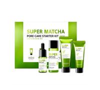 SOME BY MI Kit de démarrage Super Matcha Pore Care - Toner 1,01 oz, sérum 0,33 oz, gel nettoyant 1,42 oz, masque à l'argile 1,48 oz - Ensemble de soins quotidiens de la peau au thé vert