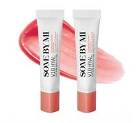 SOME BY MI V10 Hyal Lip Sun Protector Rosy - Lot de 2, 13g - Baume à lèvres coréen teinté SPF 15 pour lèvres sèches et sensibles - Hydratation à l’acide hyaluronique et vitamine E - Soin coréen