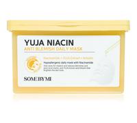 Some By Mi Yuja Niacin Anti Blemish Daily Mask masque tissu éclat pour un teint unifié grand format 30 pcs