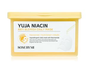 Some By Mi Yuja Niacin Anti Blemish Daily Mask masque tissu éclat pour un teint unifié grand format 30 pcs