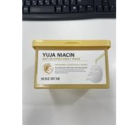 SOME BY MI Yuja Niacin Masque quotidien anti-blanchiment - 30 feuilles, 11,8 oz - Masque facial quotidien à la niacinamide contre les taches brunes - Solution éclaircissante et éclatante pour peau
