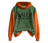 Some Days You Just Have to Put On The Hat Halloween Hoodies Women Funny Witch Sweatshirts Grande Taille Halloween Costumes Vacances Pull à manches longues Tops Fashion Scary Shirts, Z014 Vert, L