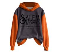 Some Days You Just Have to Put On The Hat Halloween Hoodies Women Funny Witch Sweatshirts Grande Taille Halloween Costumes Vacances Pull à manches longues Tops Fashion Scary Shirts, Z014 Gris, XL