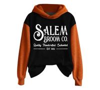Some Days You Just Have to Put On The Hat Halloween Hoodies Women Funny Witch Sweatshirts Grande Taille Halloween Costumes Vacances Pull à manches longues Tops Fashion Scary Shirts, Z014 Noir, S