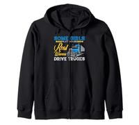 Some Girls Play House Real Women Drive Trucks Trucker Mom Sweat à Capuche