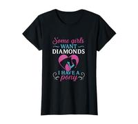 Some Girls Want Diamonds I Have a Pony Cœur Cheval fantaisie T-Shirt