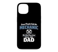 Some People Call Me Mechanic Dad Blue Collar Job Daddy Coque pour iPhone 13