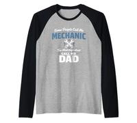 Some People Call Me Mechanic Dad Blue Collar Job Daddy Manche Raglan