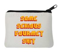 Some Serious Gourmet Sh*t Porte-monnaie en néoprène Blanc 10 x 11 cm