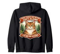 Some Things are Better Left Alone Sarcastic Introverti Cat Sweat à Capuche