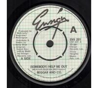 SOMEBODY HELP ME OUT 7" (45) UK ENSIGN 1981 4 PRONGED LABEL DESIGN B/W RISING SUN (ENY201)
