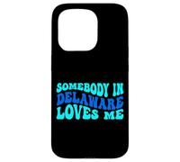 Somebody in Delaware Loves Me Modern Boho Vibe Coque pour iPhone 15 Pro