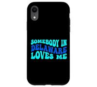 Somebody in Delaware Loves Me Modern Boho Vibe Coque pour iPhone XR