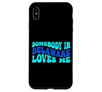 Somebody in Delaware Loves Me Modern Boho Vibe Coque pour iPhone XS Max