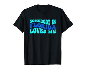 Somebody in Florida Loves Me Modern Boho Vibe T-Shirt Graphique avec Valeur