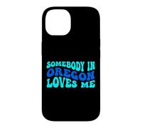 Somebody in Oregon Loves Me Modern Boho Vibe Coque pour iPhone 14