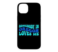Somebody in Oregon Loves Me Modern Boho Vibe Coque pour iPhone 14 Plus