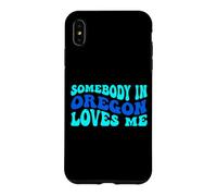 Somebody in Oregon Loves Me Modern Boho Vibe Coque pour iPhone XS Max