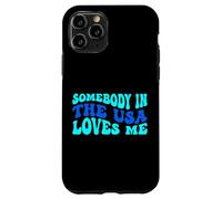 Somebody in The USA Loves Me Modern Boho Vibe Coque pour iPhone 11 Pro