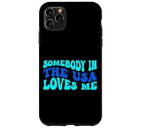 Somebody in The USA Loves Me Modern Boho Vibe Coque pour iPhone 11 Pro Max