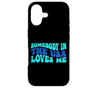 Somebody in The USA Loves Me Modern Boho Vibe Coque pour iPhone 17