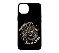 Somebody's Feral Child Cool Raccoon Meme Vintage Streetwear Coque pour iPhone 14 Plus