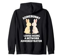 Somebunny Adore être administrateur réseau Easter Bunny Sweat à Capuche