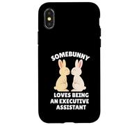 Somebunny Adore être Assistante de Direction, Joli Lapin de Pâques Coque pour iPhone X/XS
