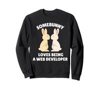 Somebunny Adore être développeur Web, Mignon Lapin de Pâques Sweatshirt