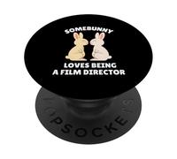 Somebunny Adore être réalisateur de Films, Joli Lapin de Pâques PopSockets PopGrip Adhésif