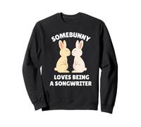 Somebunny Adore être Un auteur-compositeur, Un Joli Travail de Lapin de Pâques Sweatshirt