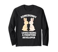 Somebunny Adore être Un développeur Frontend Cute Easter Bunny Manche Longue