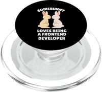 Somebunny Adore être Un développeur Frontend Cute Easter Bunny PopSockets PopGrip pour MagSafe