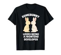 Somebunny Adore être Un développeur Frontend Cute Easter Bunny T-Shirt