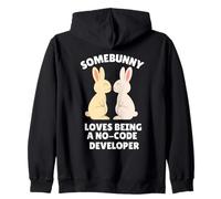 Somebunny Adore être Un développeur sans Code, Mignon Lapin de Pâques Sweat à Capuche