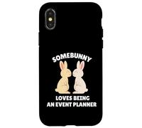 Somebunny Adore être Un Organisateur d'événements, Un Joli Travail de Lapin de Pâques Coque pour iPhone X/XS