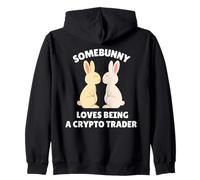 Somebunny Adore être Un Trader de Crypto-Monnaies, Un Joli Travail de Lapin de Pâques Sweat à Capuche