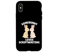 Somebunny Aime écrire Un scénario Un Mignon Lapin de Pâques Coque pour iPhone X/XS